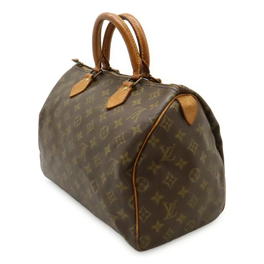 Louis Vuitton Handbag Monogram Bag Speedy Boston Brown